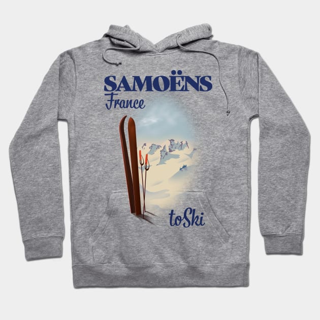 Samoëns France travel poster Hoodie by nickemporium1